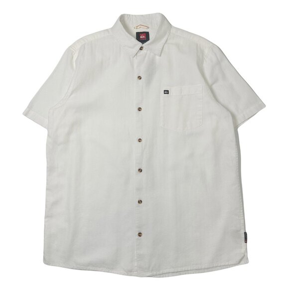 Quiksilver Short Sleeve Button Up Shirt L - Picture 1 of 4
